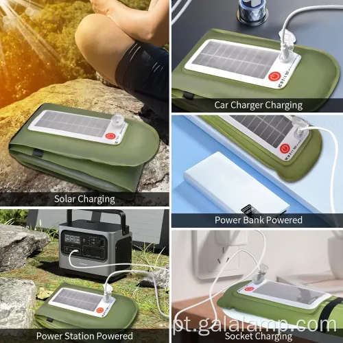 Tubo inflável ao ar livre, luz de acampamento, luz de emergência